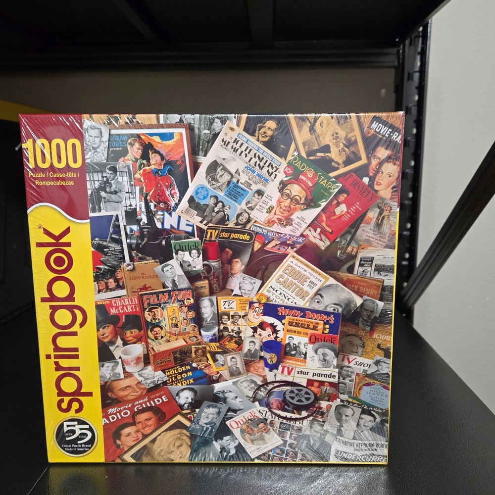 Springbok Puzzle Yesteryear  1000pc Multi New Vintage Hollywood Collage